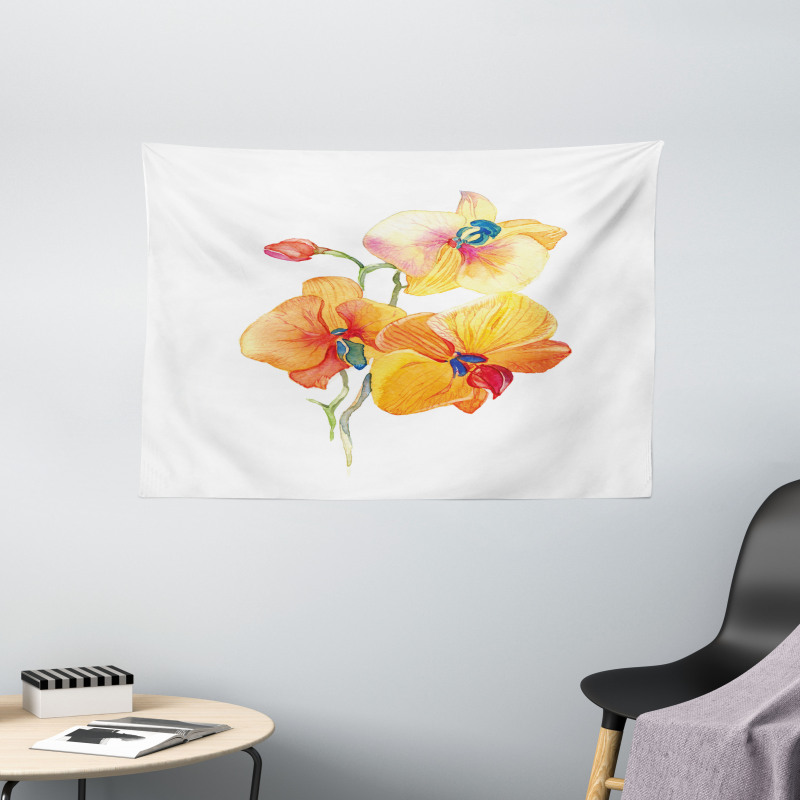 Orchid Petal Wild Exotic Wide Tapestry