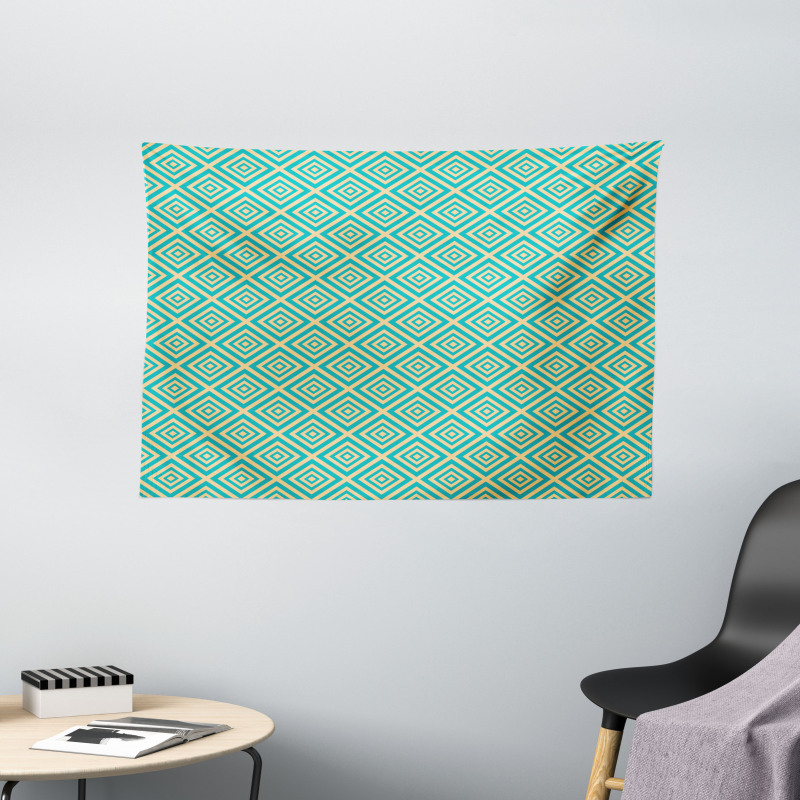 Geometric Contemporary Wide Tapestry