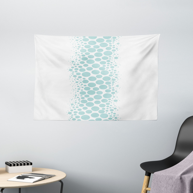 Circle Bubbles Wide Tapestry