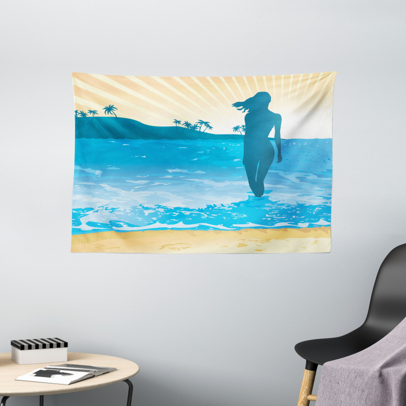 Sea Shore Ocean Summer Wide Tapestry