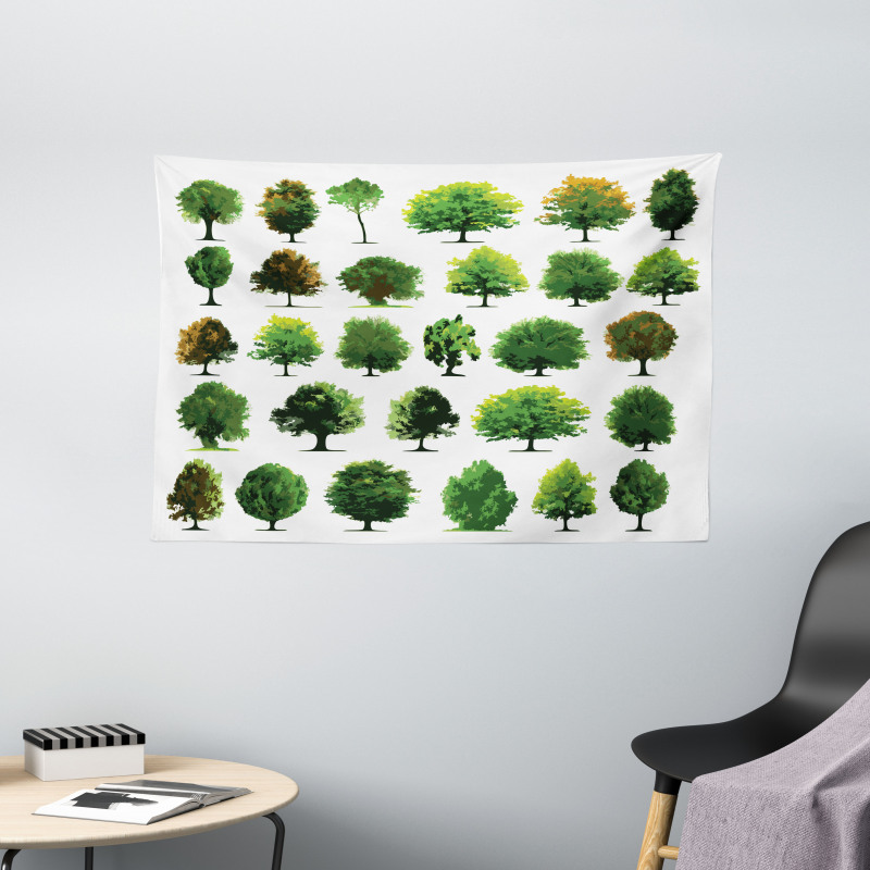 Pines Planes Bushes Tree Wide Tapestry
