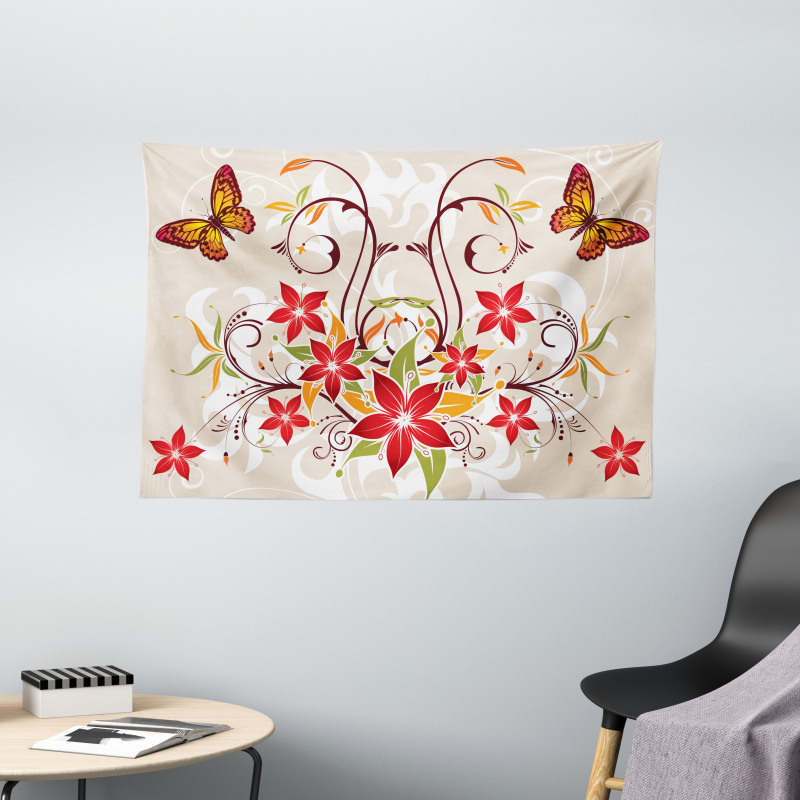 Blossoms Bouquet Botany Wide Tapestry