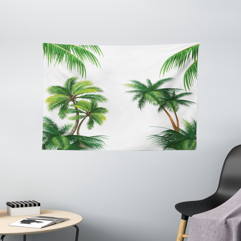 Coconut Palm Tree Plants Wide Tapestry