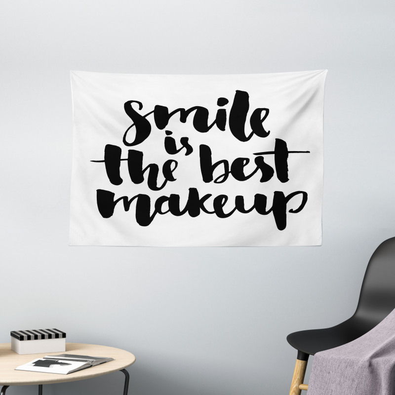 Smile Motivational Letter Wide Tapestry