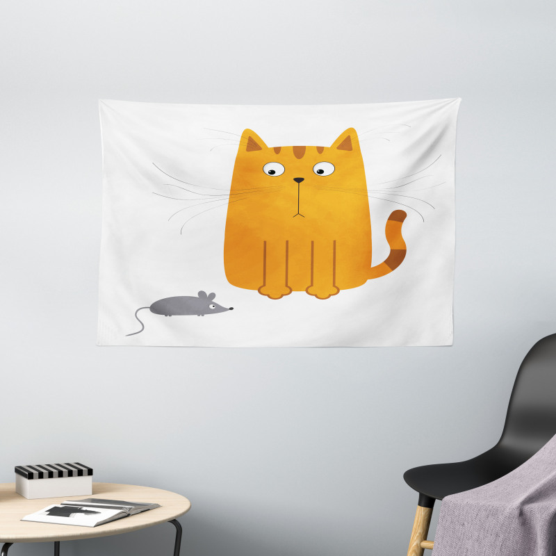 Kitty Fun Humor Kids Wide Tapestry