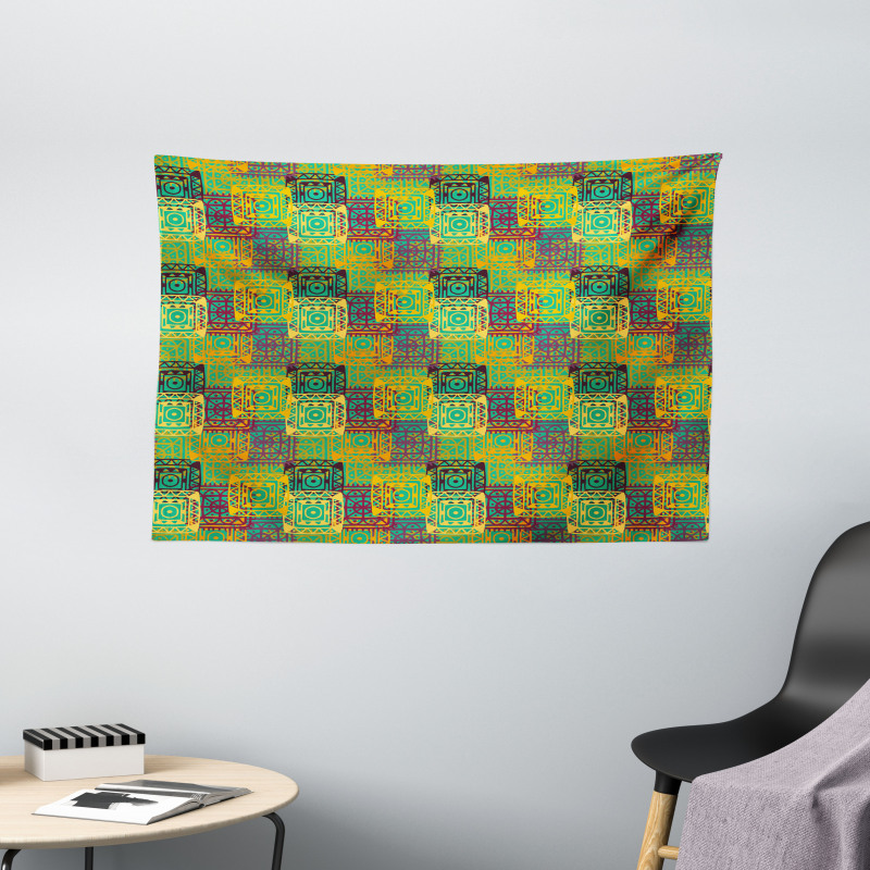 Folk Native Wide Tapestry