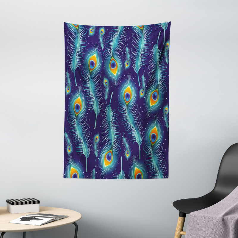 Peacock Bird Feathers Tapestry