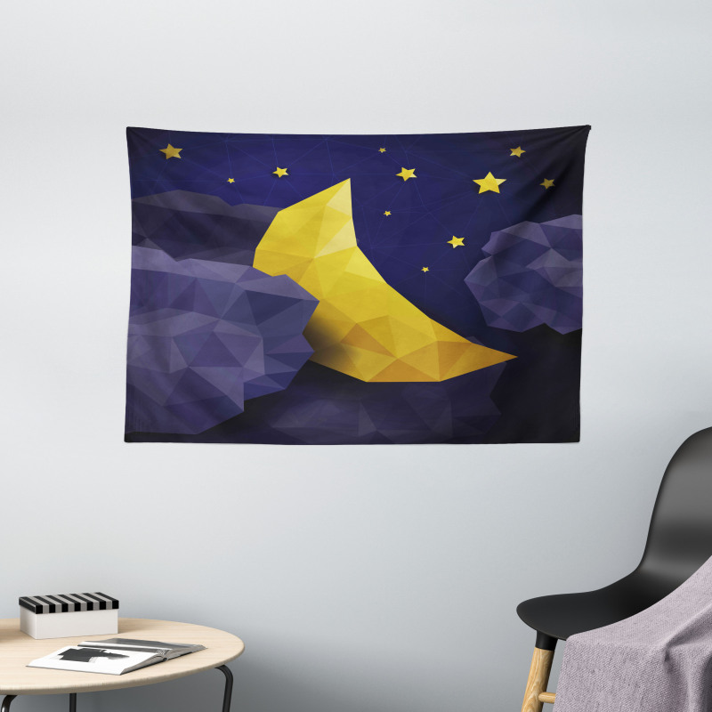 Triangle Night Sky Wide Tapestry