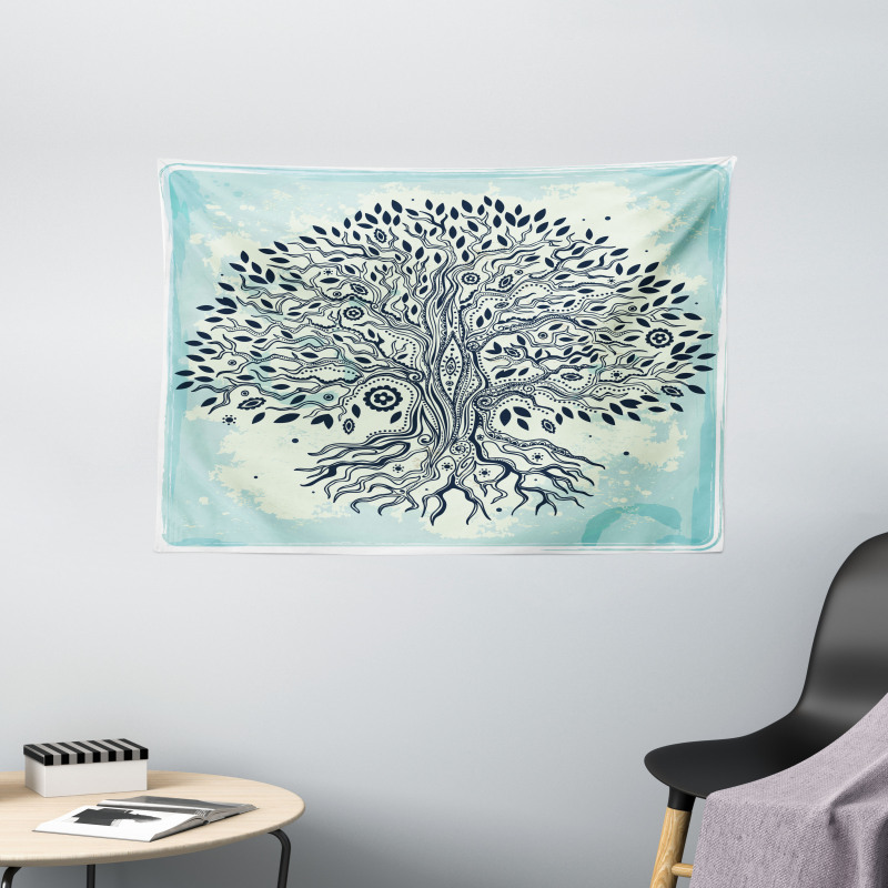Chinese Bonsai Roots Wide Tapestry