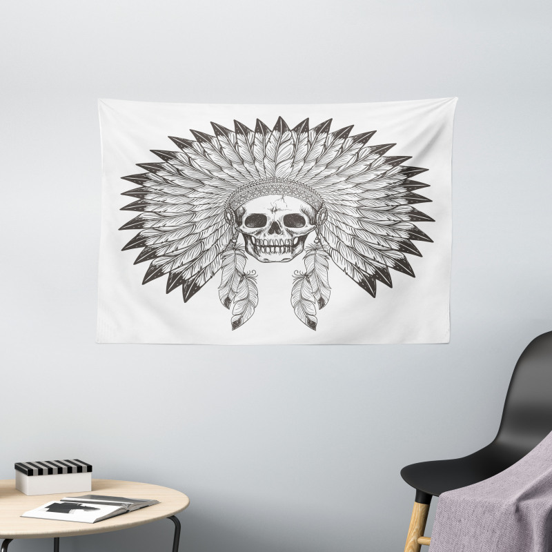 Skull Wide Tapestry