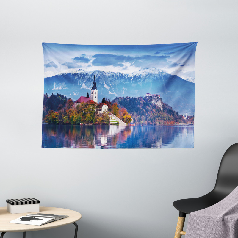 Bled Slovenia Lake Wide Tapestry