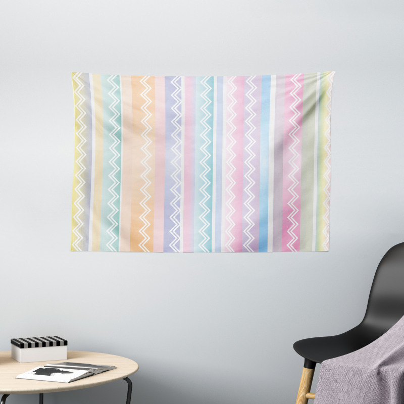 Zigzag Modern Wide Tapestry