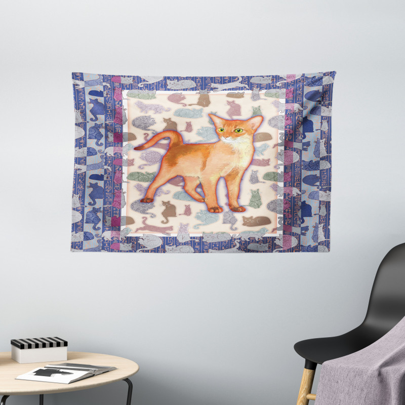 Cats Composition Wide Tapestry