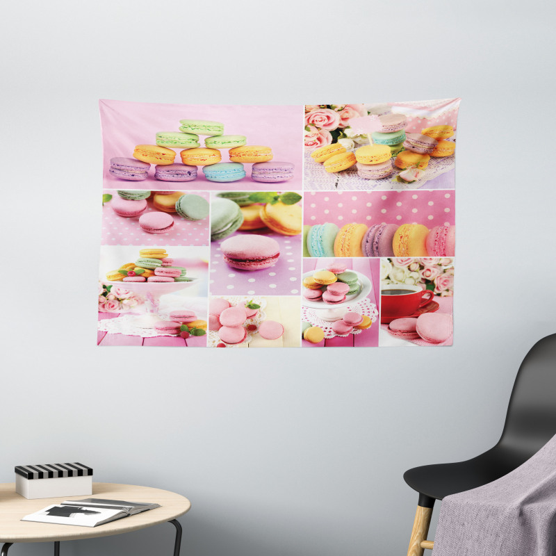 Macaroons Napkins Dots Wide Tapestry