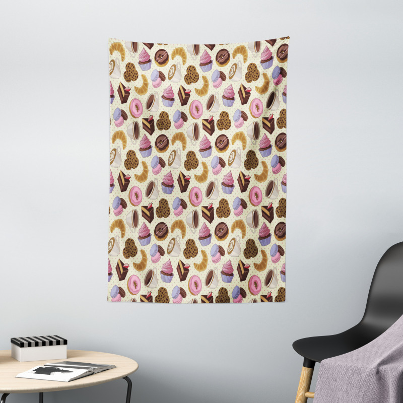 Coffee Cups Cookies Tapestry