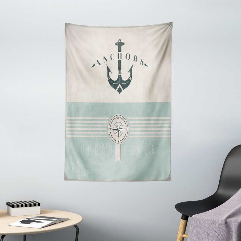 Vintage Marine Anchor Tapestry