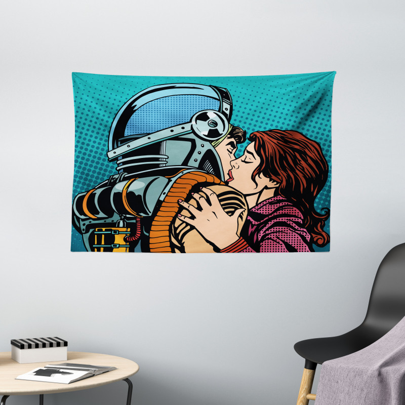 Astroauts Wife Retro Wide Tapestry