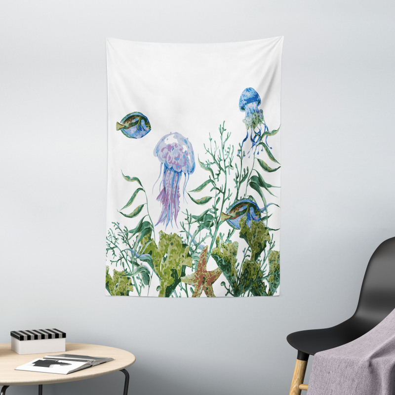 Seaweed Jellyfish Fish Tapestry