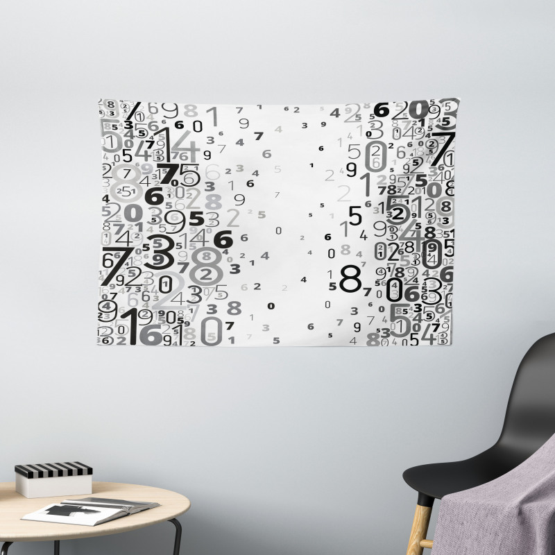 Mathematic Numbers Image Wide Tapestry