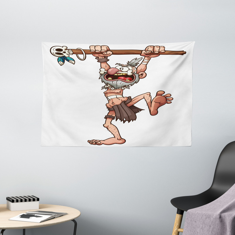 Witch Doctor Magician Wide Tapestry