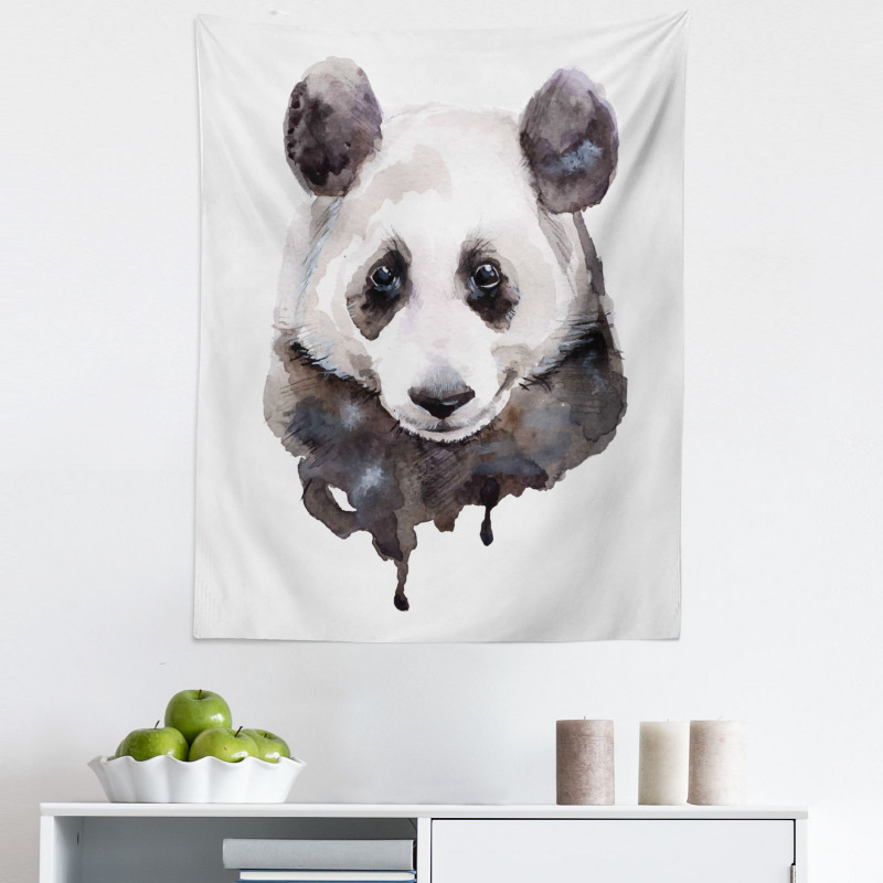 Hayvan Deseni Mikrofiber Duvar Halısı Sevimli Panda Tasviri