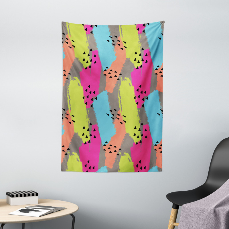 Abstract Colors Triangle Tapestry