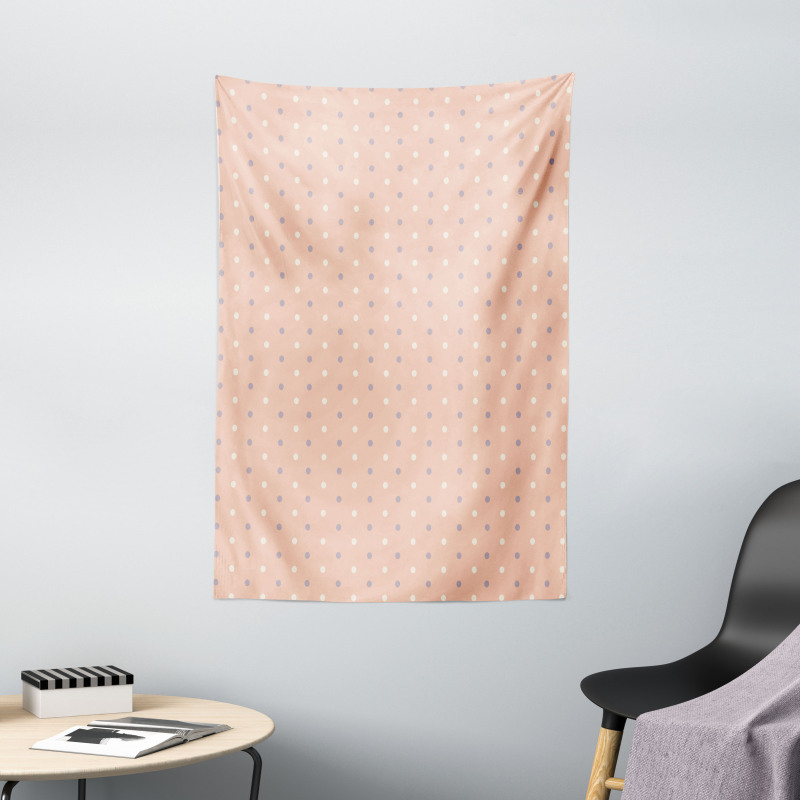 Retro Vintage Lilac Dots Tapestry