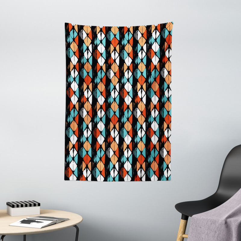 Modern Hexagon Design Tapestry