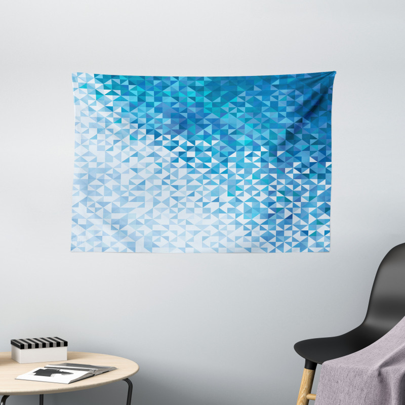 Digital Ombre Mosaic Wide Tapestry