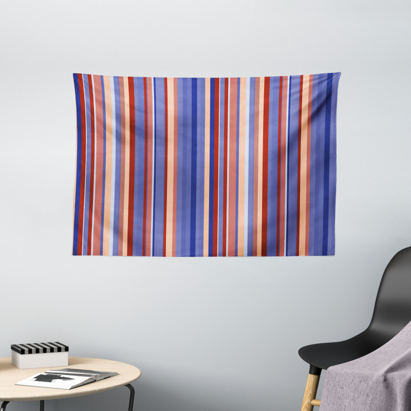 Gradient Color Stripes Wide Tapestry