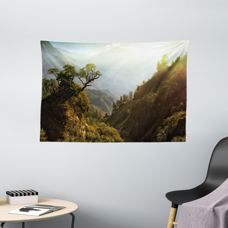 Nepal Forest Majestic Wide Tapestry