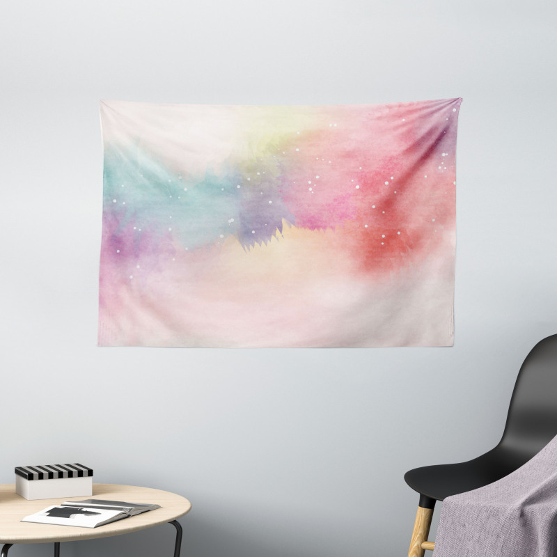 Abstract Digital Paint Wide Tapestry