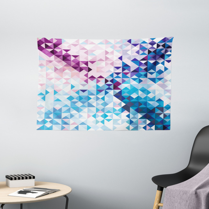 Abstract Mosaic Ombre Wide Tapestry