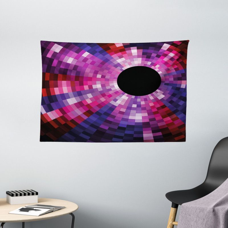 Mosaic Circular Tile Wide Tapestry