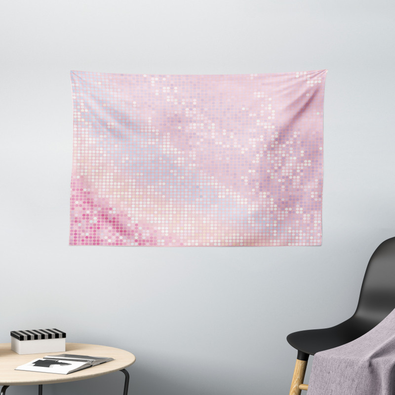 Abstract Disco Ball Pattern Wide Tapestry