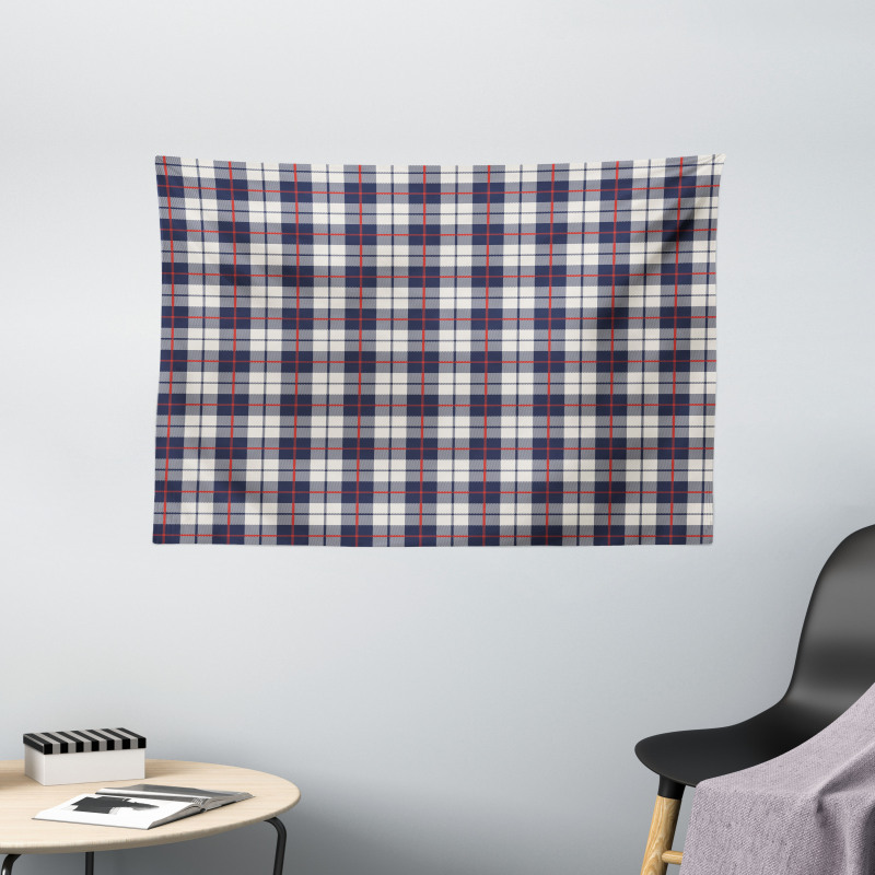 Square Geometric Shape Wide Tapestry