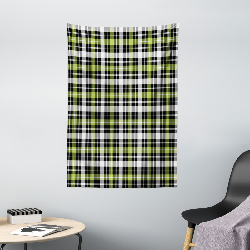 Vertical Square Lines Tapestry