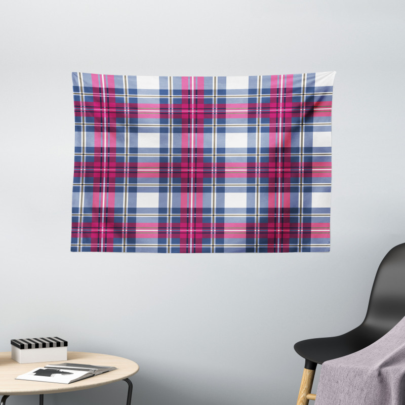 Vintage Scottish Effects Wide Tapestry