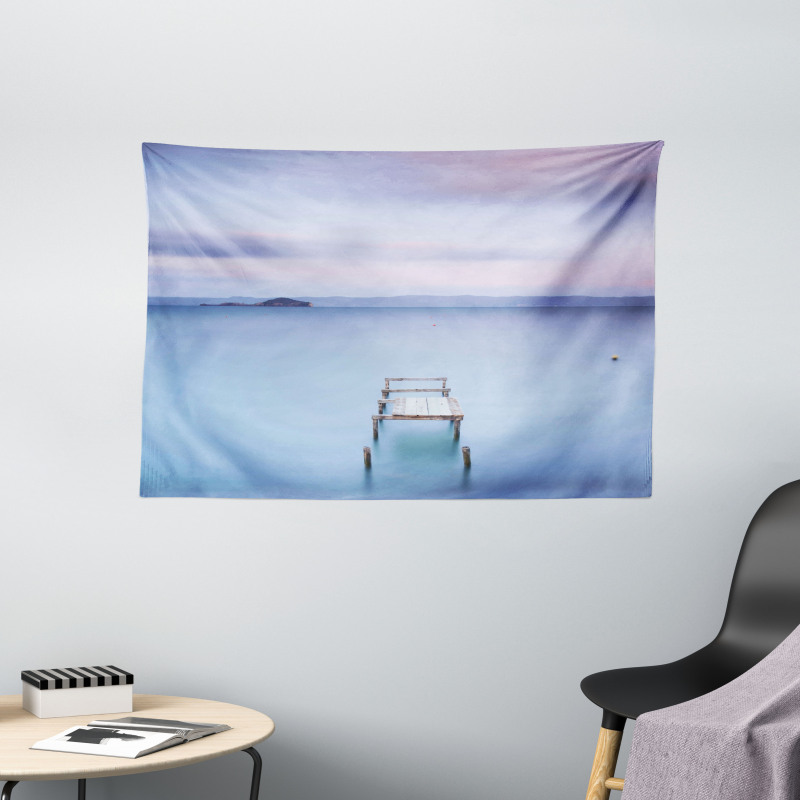 Bolsena Lake in Italy Wide Tapestry