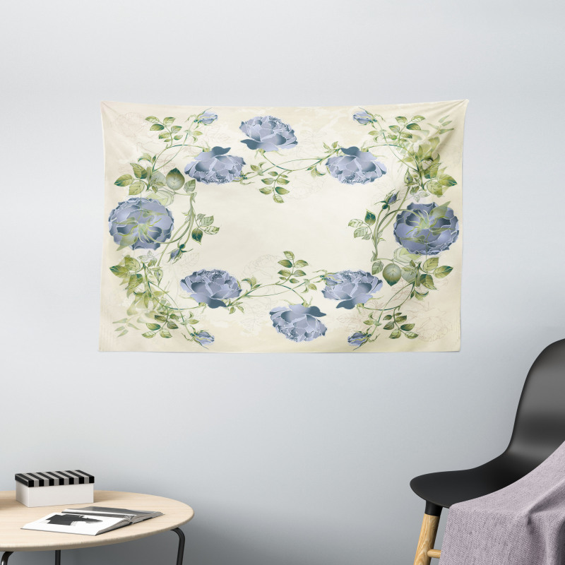 Vintage Roses Framework Wide Tapestry