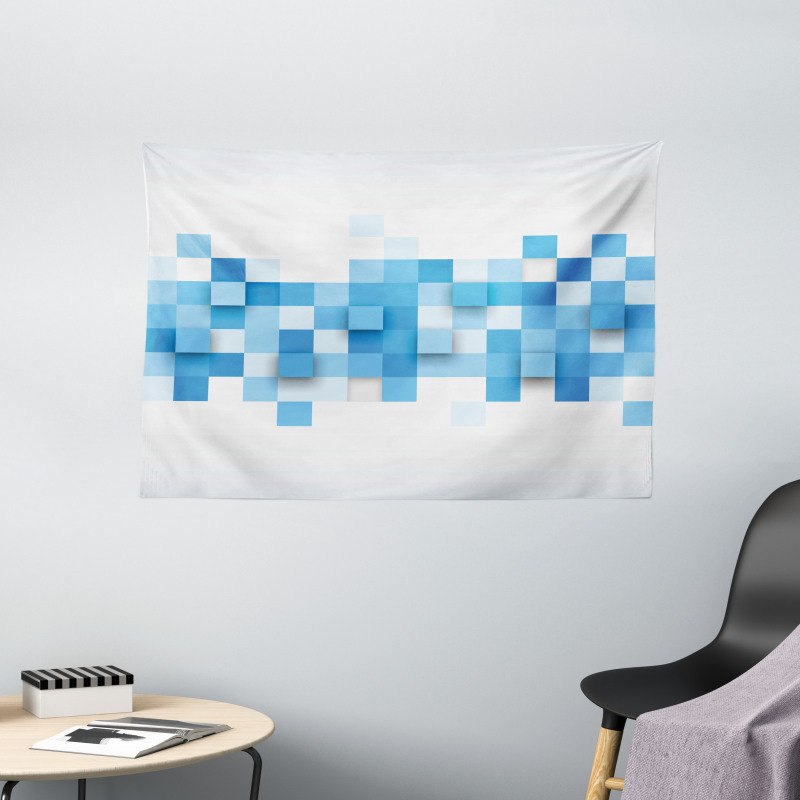 3D Mosaic Geometric Wide Tapestry