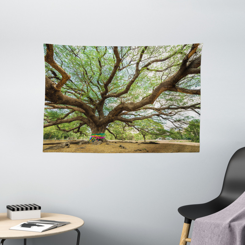 Big Rain Tree Thailand Wide Tapestry