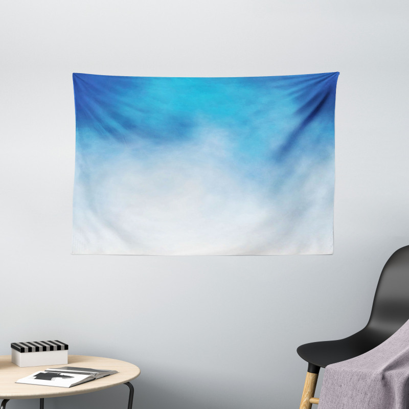 White Cloud in Clear Sky Wide Tapestry