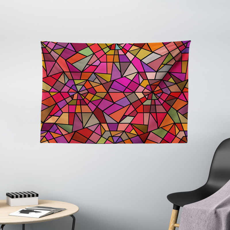 Vitray Mosaic Triangle Wide Tapestry