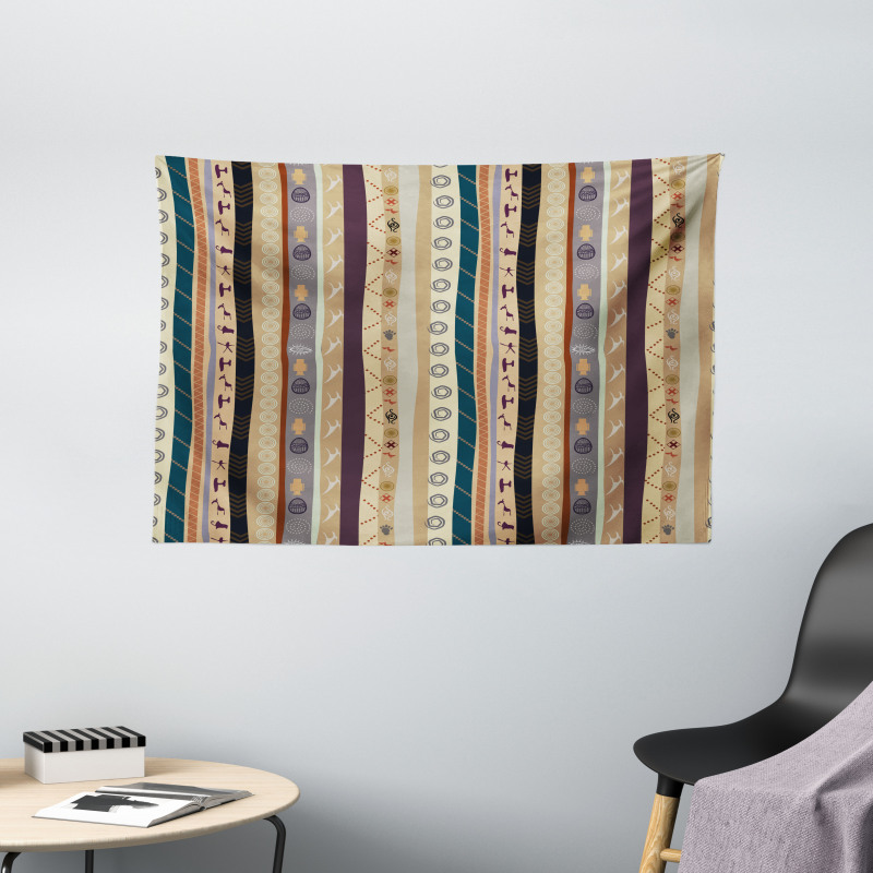 Traditional Ornaments Wide Tapestry