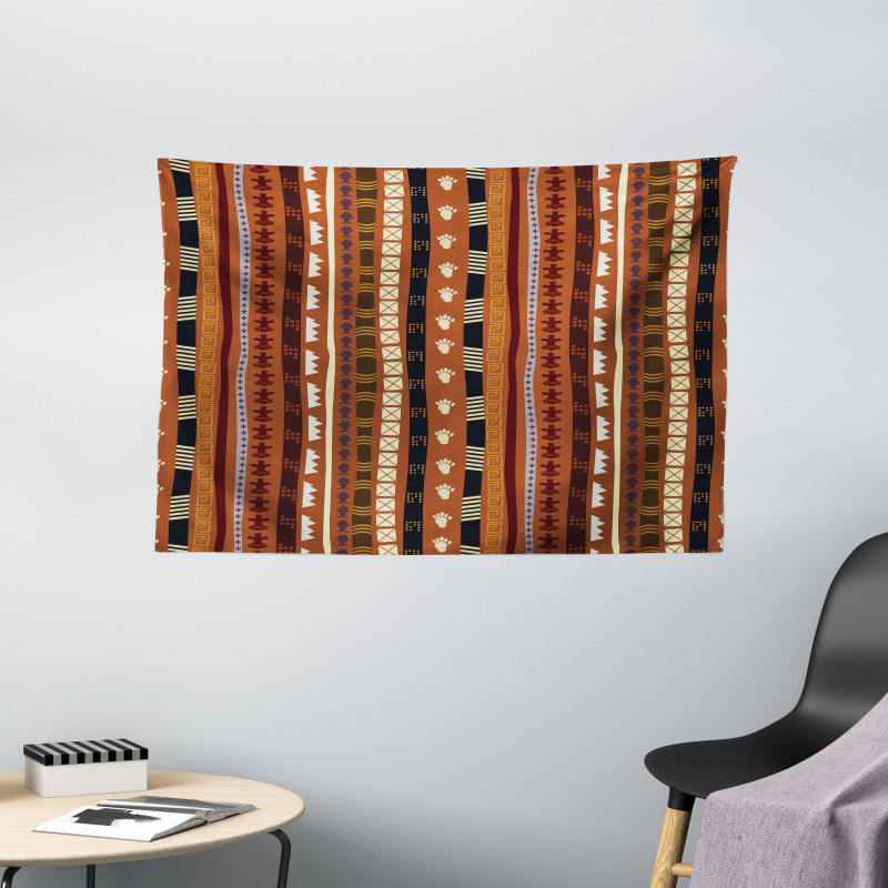 Abstract Details Stripes Wide Tapestry