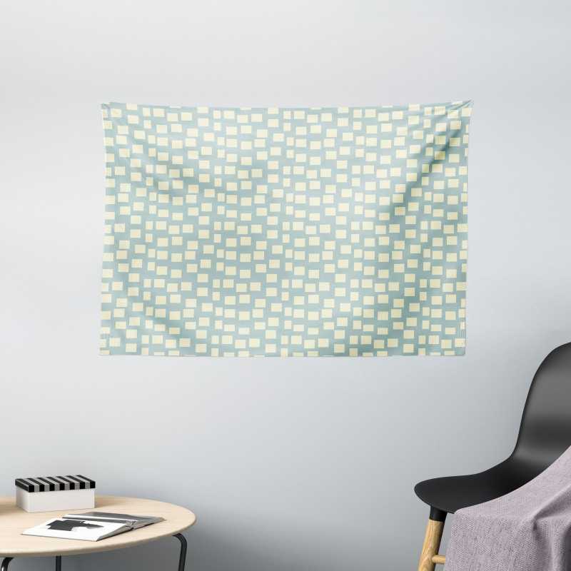 Big Small Squares Tile Wide Tapestry