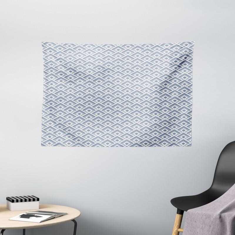 Diagonal Nested Squares Wide Tapestry