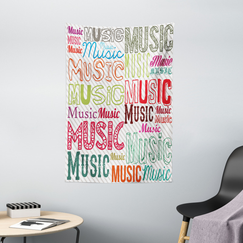 Typography Rhythm Funky Tapestry