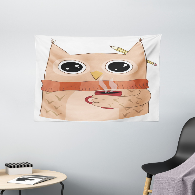 Animal Coffee Student Wide Tapestry